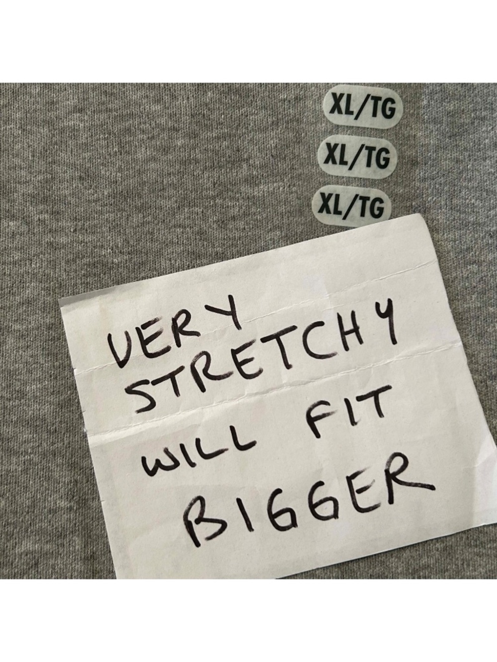 T-SHIRT, MOCK NECK, GREY, SIZE XL, LONG SLEEVES, 100% COTTON, SIDE SLITS, - Picture 5 of 12